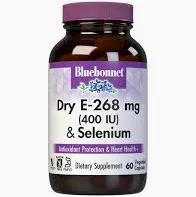 Bluebonnet - Dry E-268mg & Selenium 60 caps