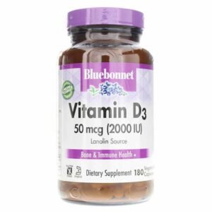 Bluebonnet - Vitamin D3 2000IU Lanolin source 180 Caps